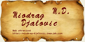 Miodrag Đalović vizit kartica